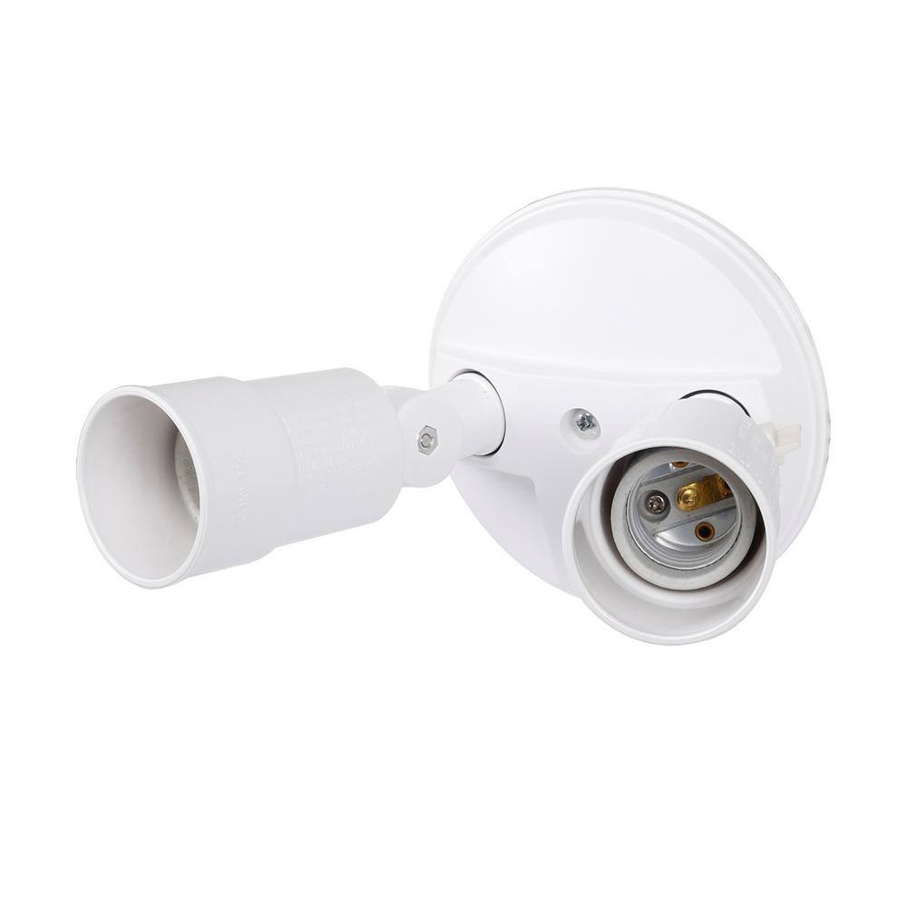 Honeywell Dual Head Outdoor Flood Light in White Finish (2-Pack) NO0000B20610-2