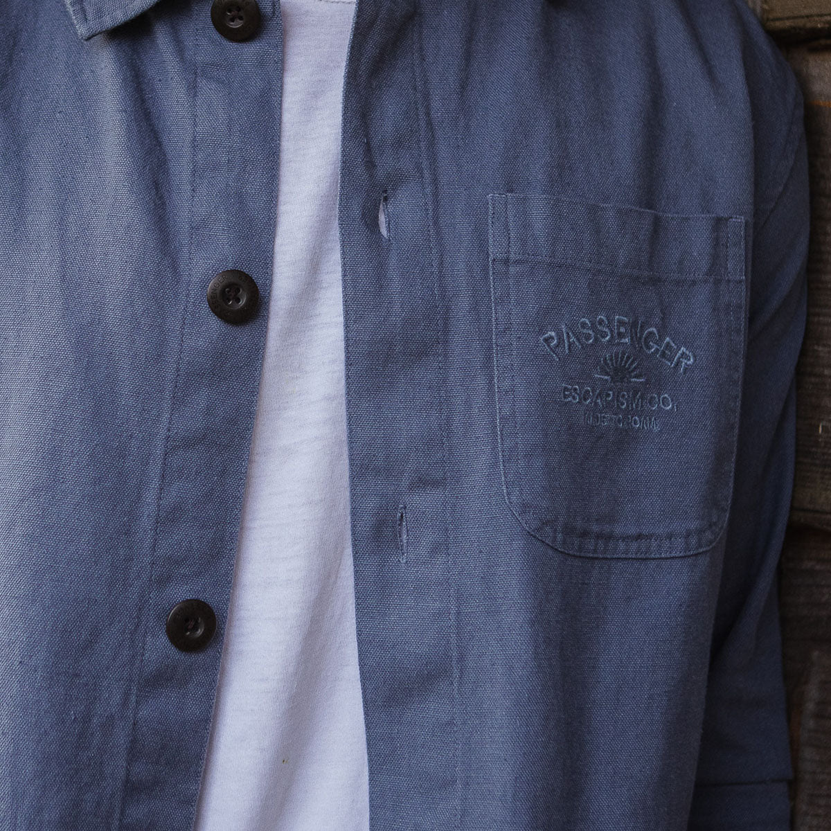 Forage Hemp Overshirt - Stone Blue