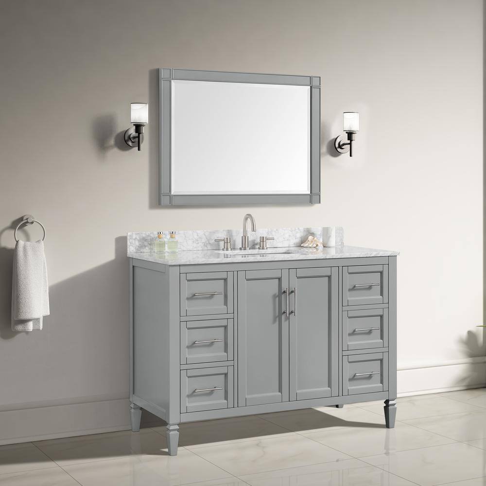 Home Decorators Collection Stockham 48 in. W x 21-12 in. D Bathroom Vanity Cabinet Only in Chilled Gray 19043-V48-CG