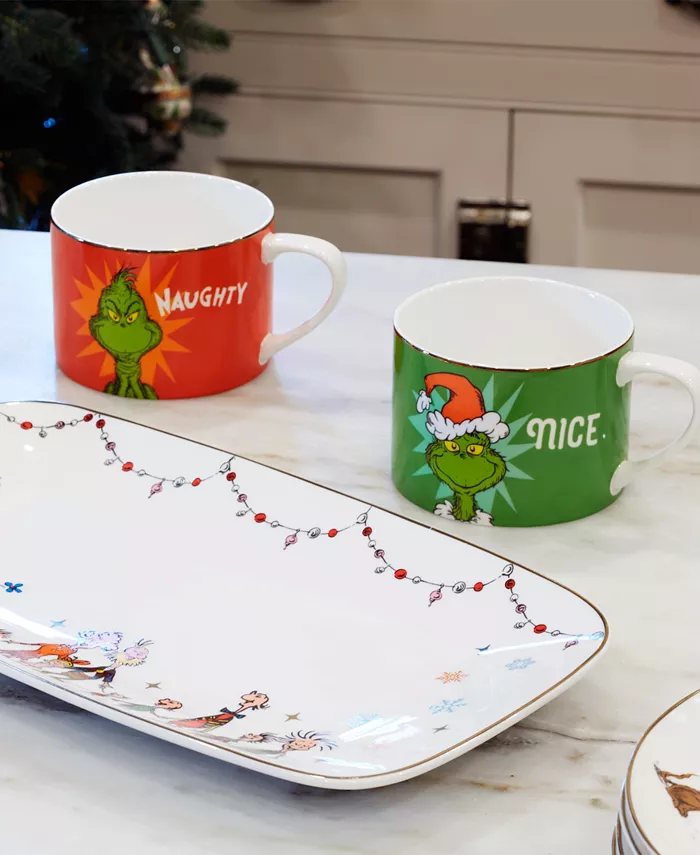 Lenox Grinchie Gifts Naughty and Nice 2-Pc. Mug Set