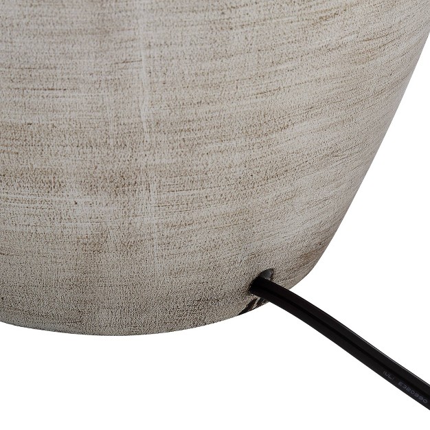 Tall Set Of 2 Brushed Gray Terra Cotta Beige Fabric Shade For Bedroom Living Room Nightstand