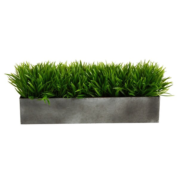 25 Wild Grass Artificial Plant in Metal Planter