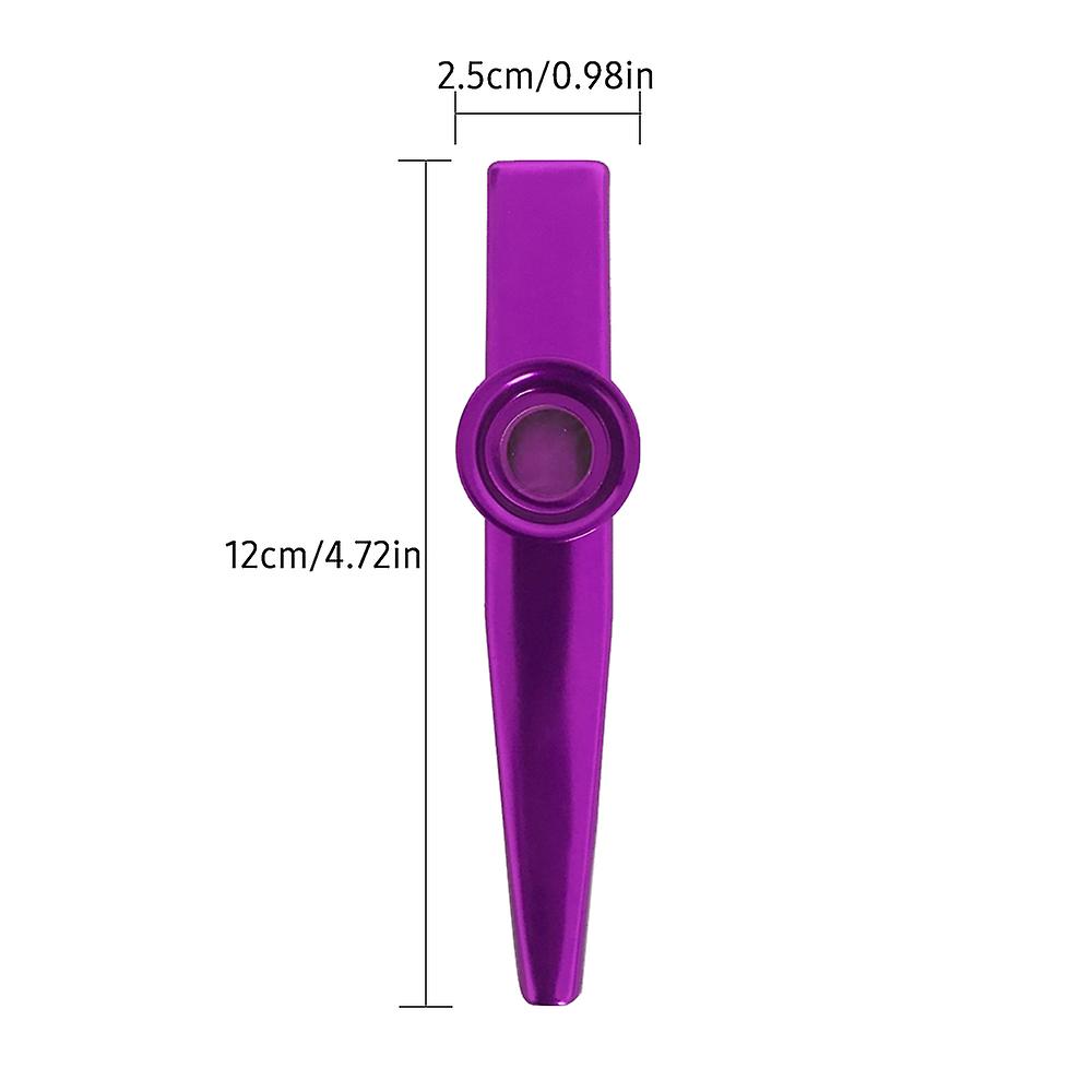 Metal Kazoos Musical Instruments Aluminum Alloy Kazoo For Kids Mini Kazoo With Kazoo Membrane For Party Purple