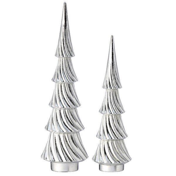 1417 Resin Modern Trees Set of 2