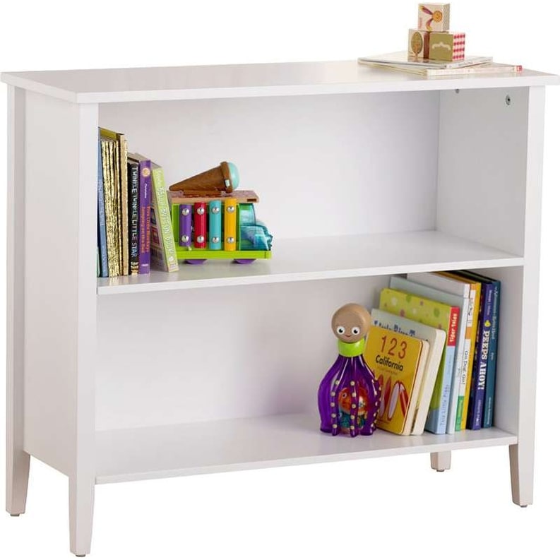 2 Tier White Bookcase