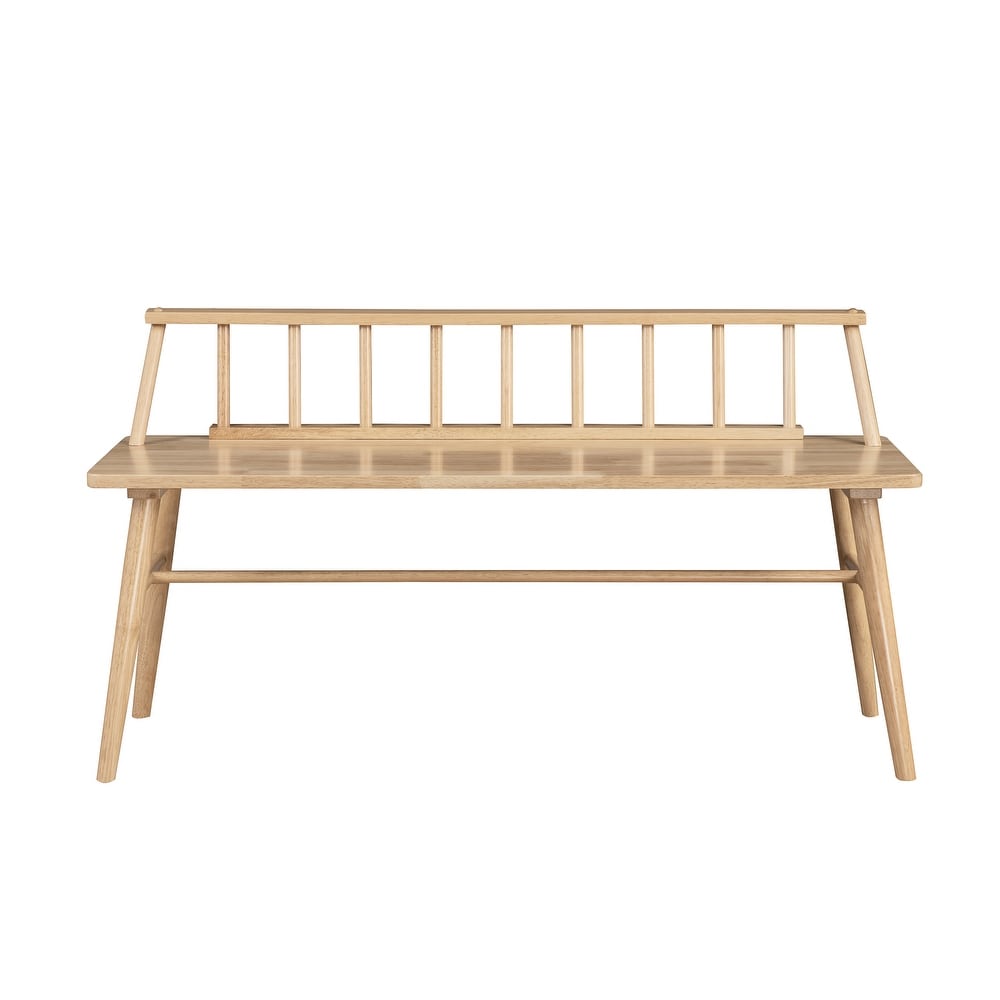 Middlebrook Solid Wood Low Back Spindle Entry Bench