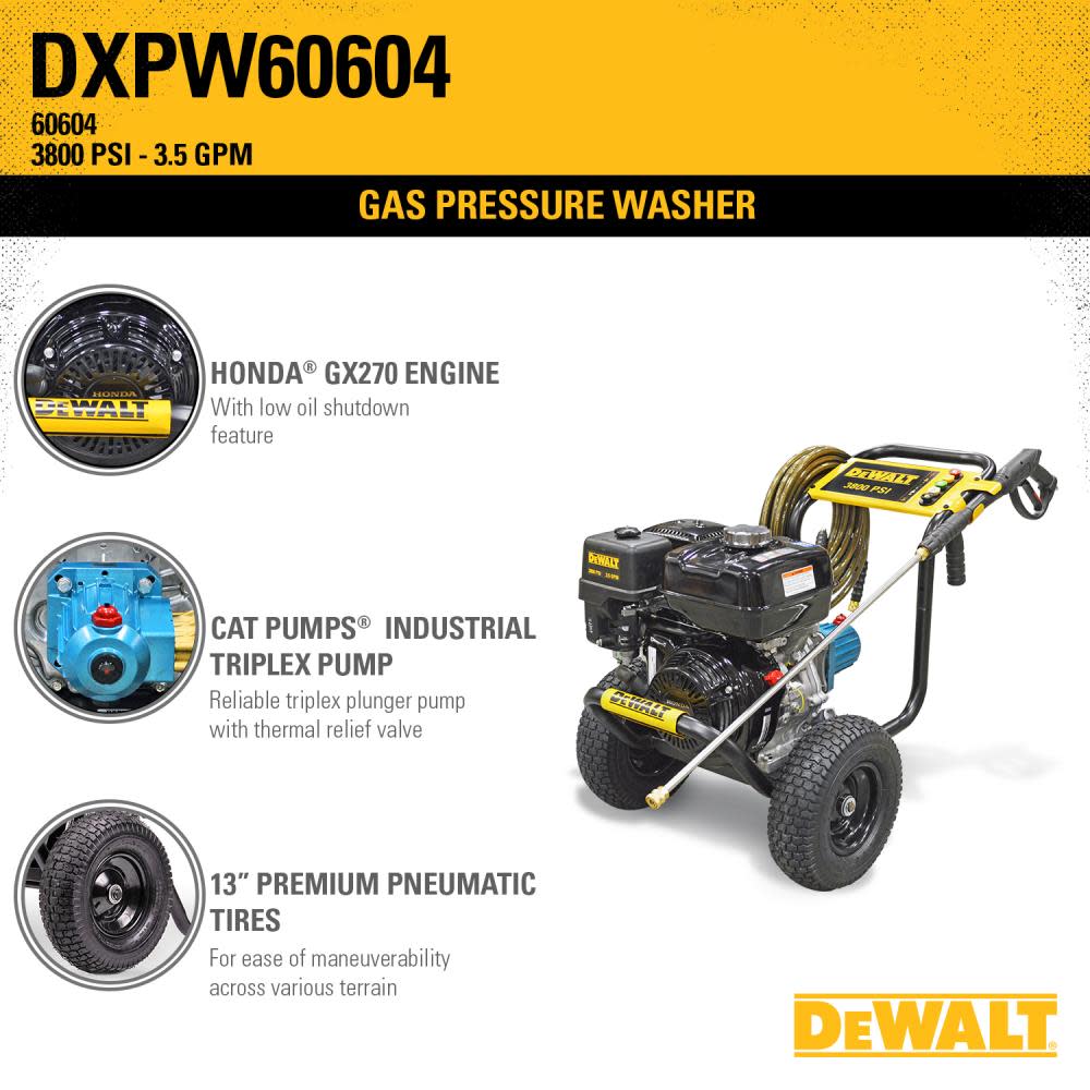 Gas Pressure Washer 3800 PSI @ 3.5 gpm Direct Drive ;