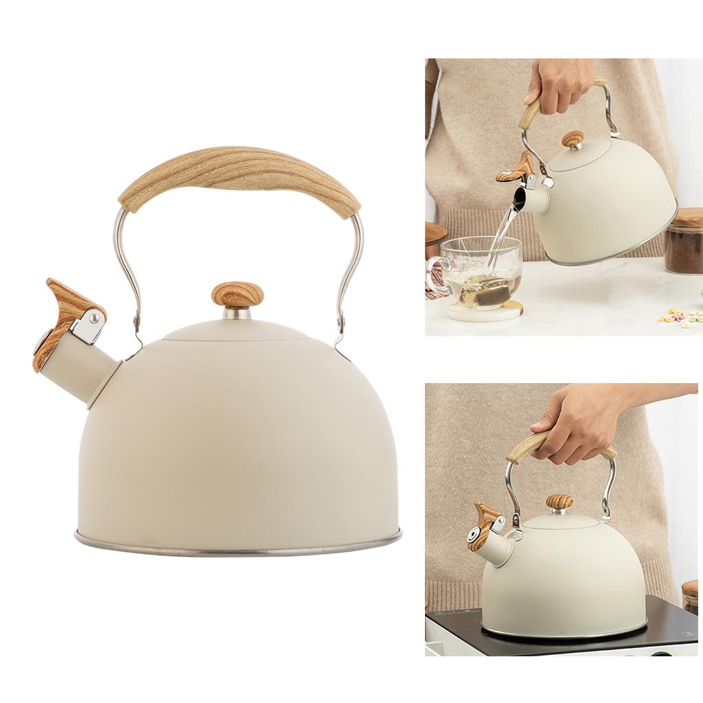 2.5L Portable Whistling Kettle Teapot Kitchen Hiking coffee and tea Pot Induction Cookers Kitchen Supplies