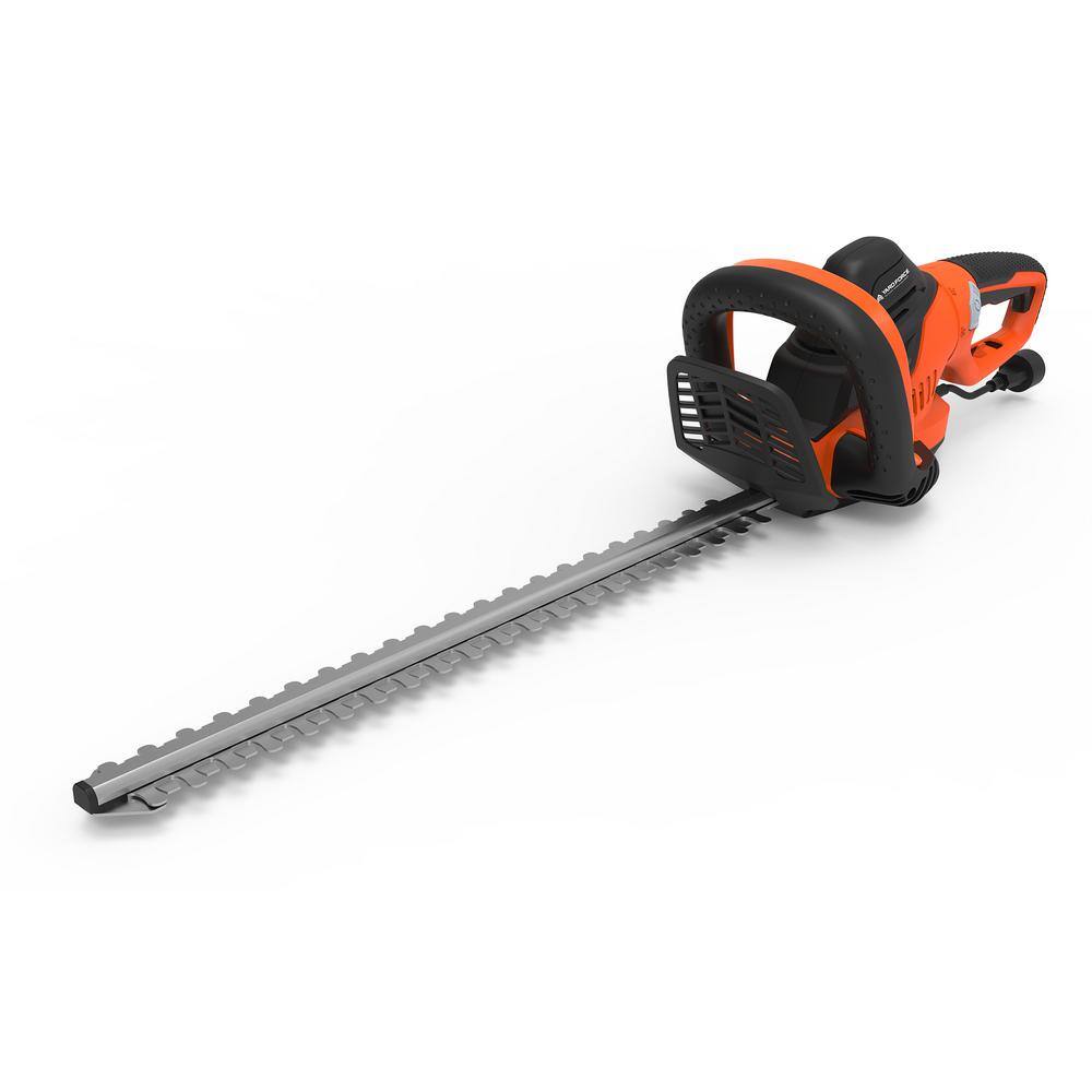 YARD FORCE 24 in. 6 Amp Corded Electric Hedge Trimmer with Rotating Handle with Bonus PPE Kit YF624HT