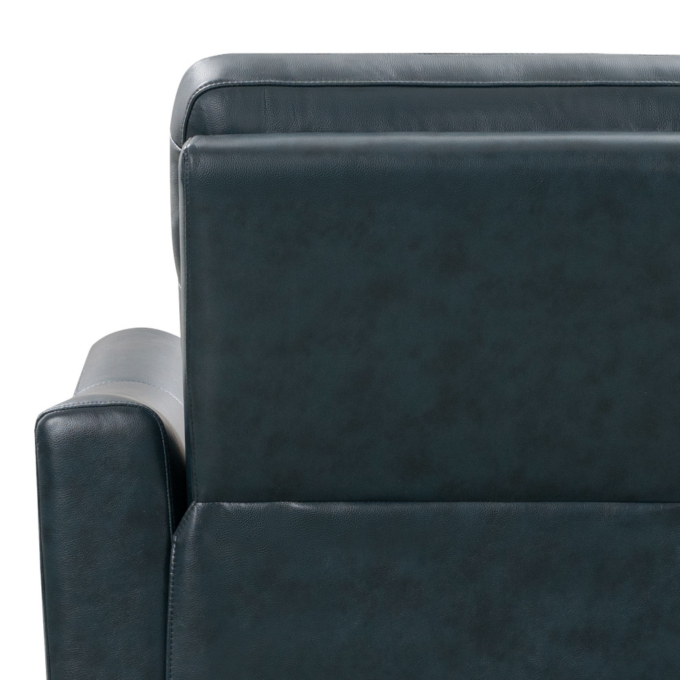 Skye Leather Power Recliner With Power Headrest   Midcentury   Recliner Chairs   by Abbyson Living  Houzz