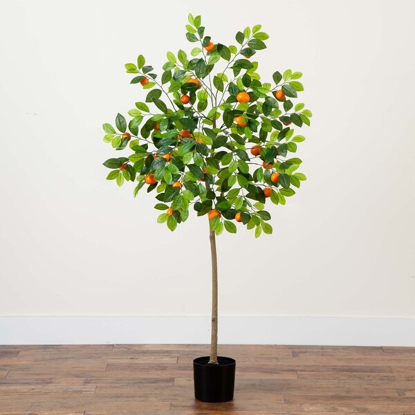 5' Artificial Tangerine Tree