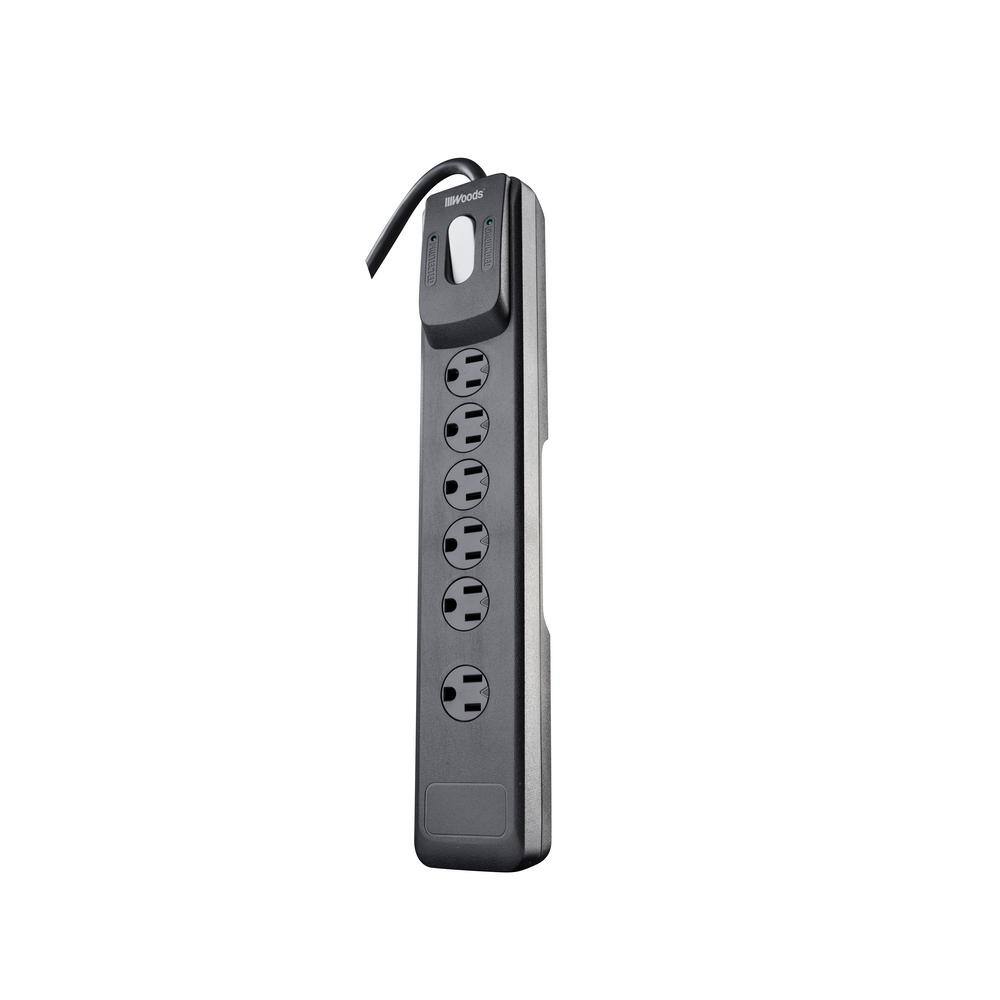 Woods 6-Outlet Surge Strip 41494