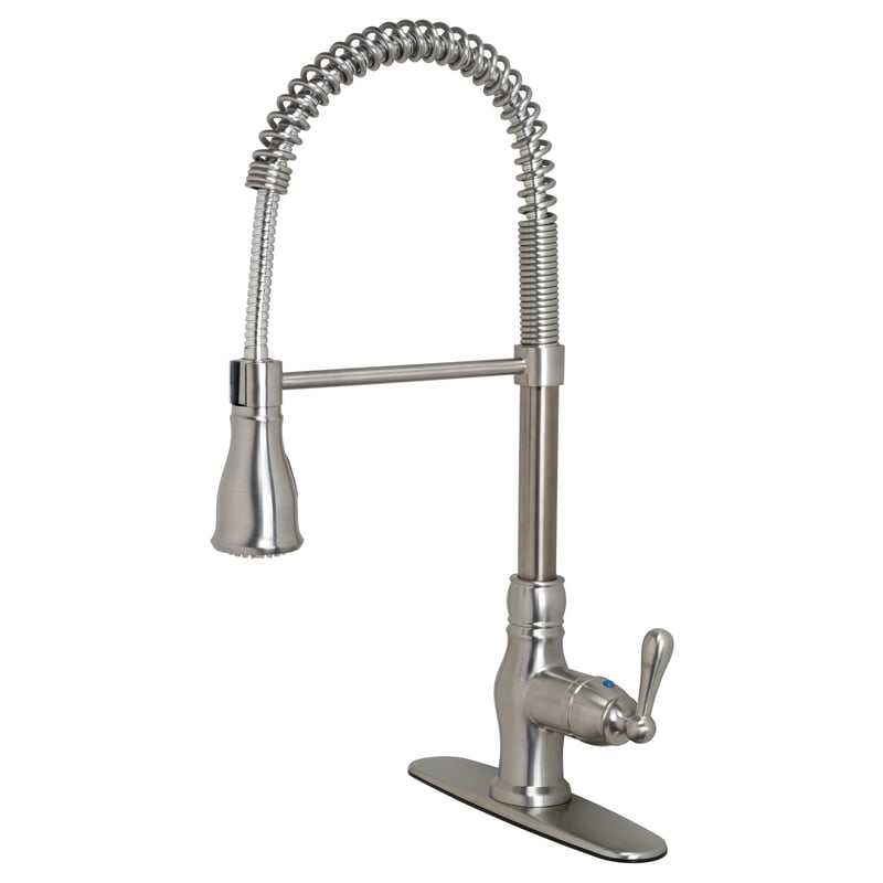 Ultra Faucets UF17103 Stainless Steel Single-Handle Kitchen Faucet With Pull-Down Spray