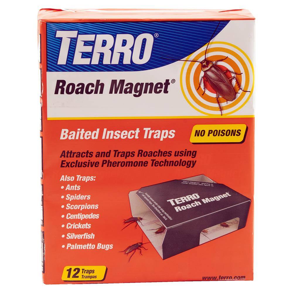 TERRO Roach Magnet Baited Insect Traps (12-Count) T256