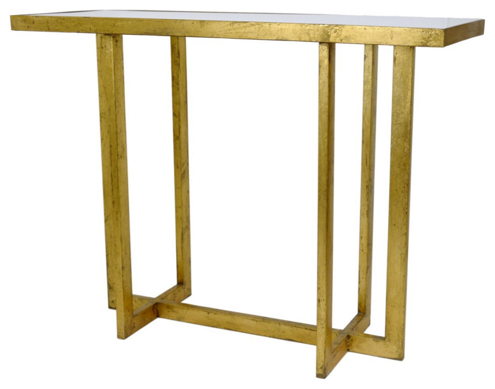 Sashlyn Silver Console Table   Contemporary   Console Tables   by Virgil Stanis Design  Houzz