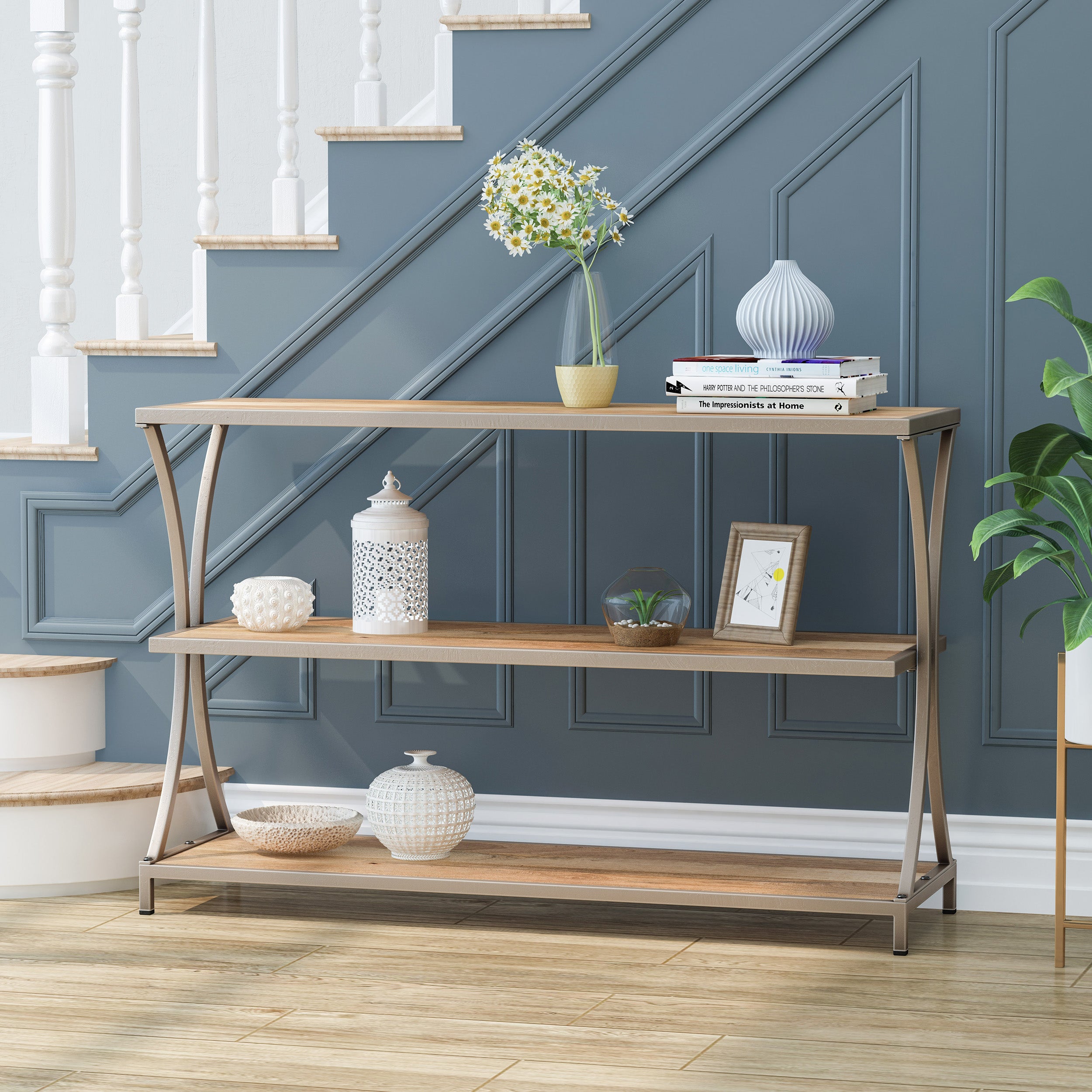 Makyia 2 Shelf Modern Console Table