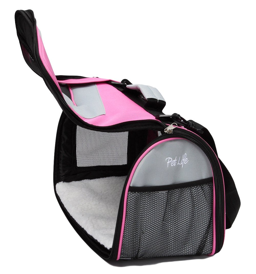 Pet Life Airline Approved Folding Sporty Mesh Carrier