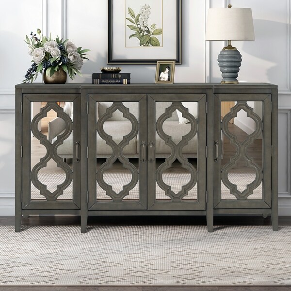 Modern Mirrored Console Table Sideboard for Living Room Dining Room