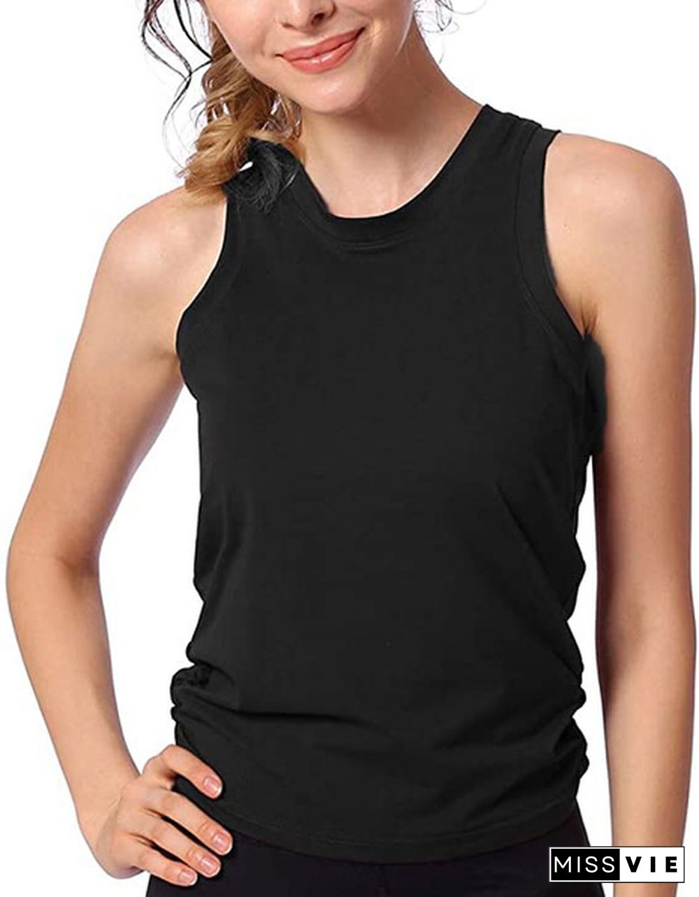 Tank Top for Women Open Back Yoga Shirts Sleeveless Workouts Clothes Sport Fitness Activewear