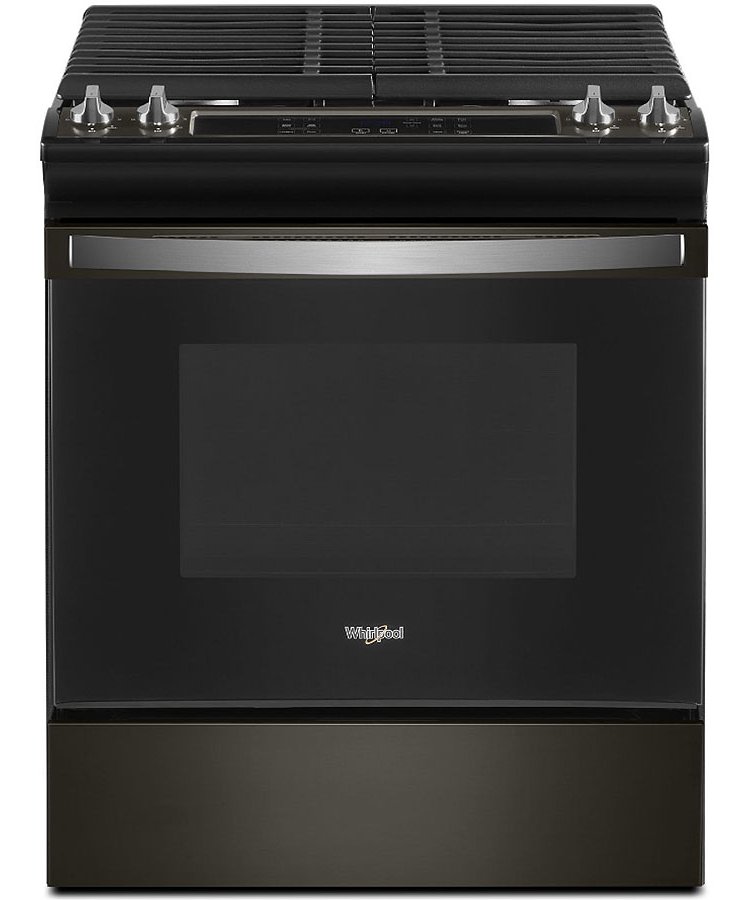 Whirlpool ADA 5 Cu. Ft. Black Stainless Steel Gas Range With Frozen Bake Technology