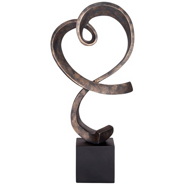 High Brushed Nickel Modern Sculpture