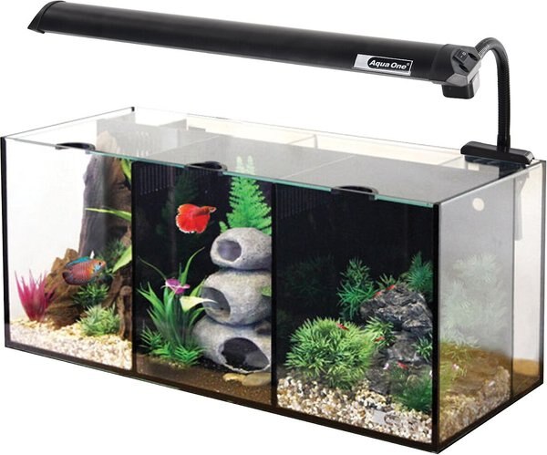 Underwater Treasures Aqua One Betta Trio Aquarium， 8.4-gal