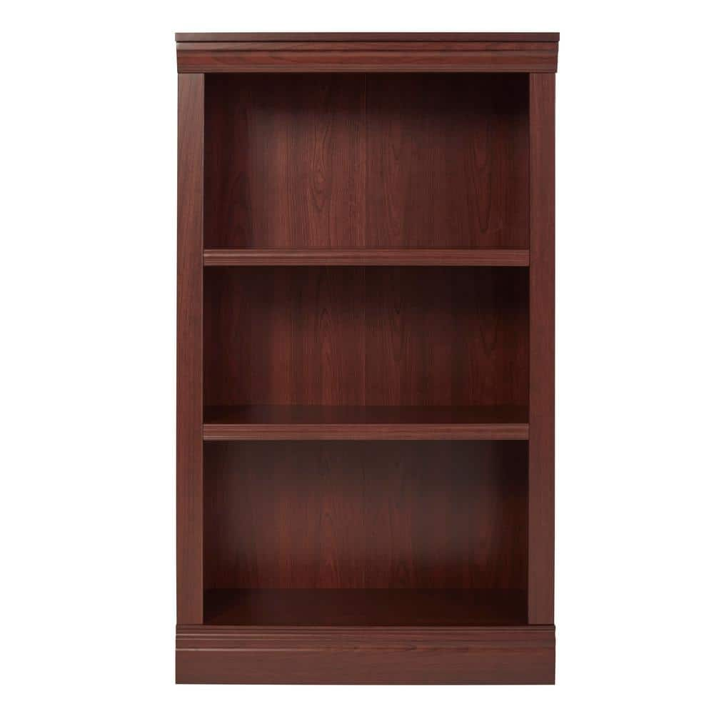 StyleWell 43 in. Dark Brown Wood 3-Shelf Classic Bookcase with Adjustable Shelves HS202006-38DB