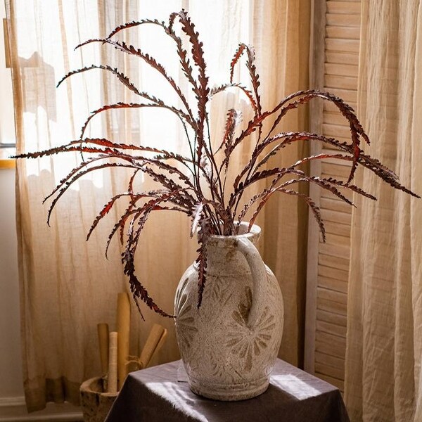 RusticReach Artificial Spider Brake Fern Stem in Brown 43 Tall