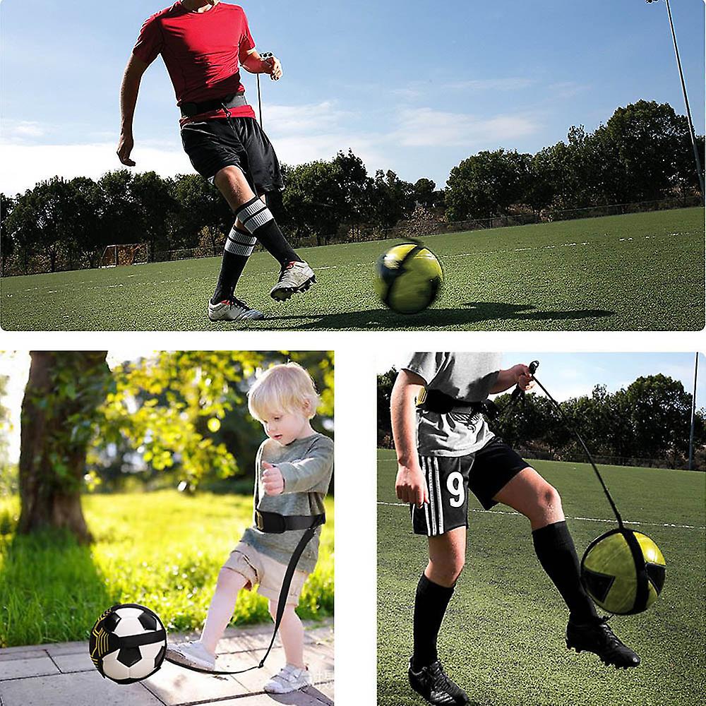 Soccer Kick Trainer Children Auxiliary Circling Belt Kids Soccer Ball Juggle Bags Kick Solo Soccer Trainer Football Kick