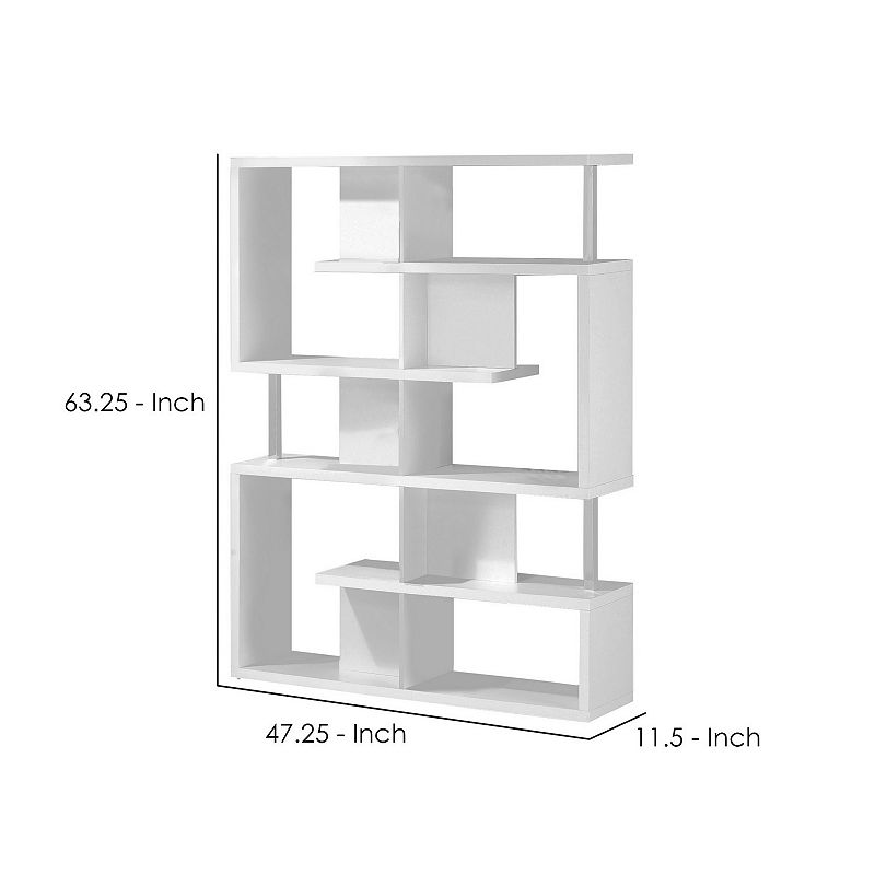 Splendid white bookcase With Chrome Support Beams