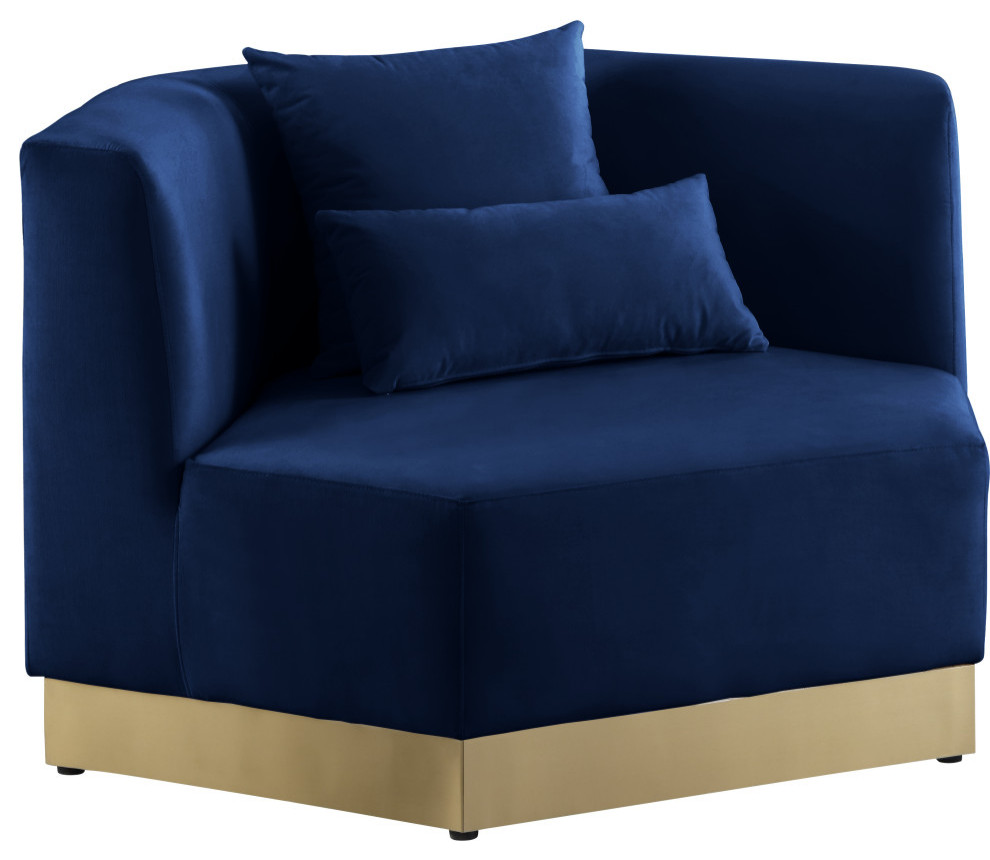 Marquis Velvet Upholstered Set   Contemporary   Armchairs And Accent Chairs   by Meridian Furniture  Houzz