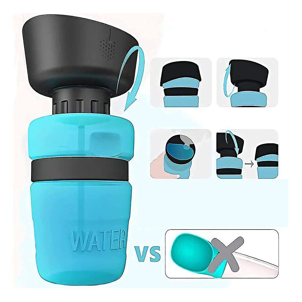 Portable Pet Water Bottle， 20oz Dog Water Bottle， Dog Water Bottle Travel Bpa Free For Camping Walking Hiking