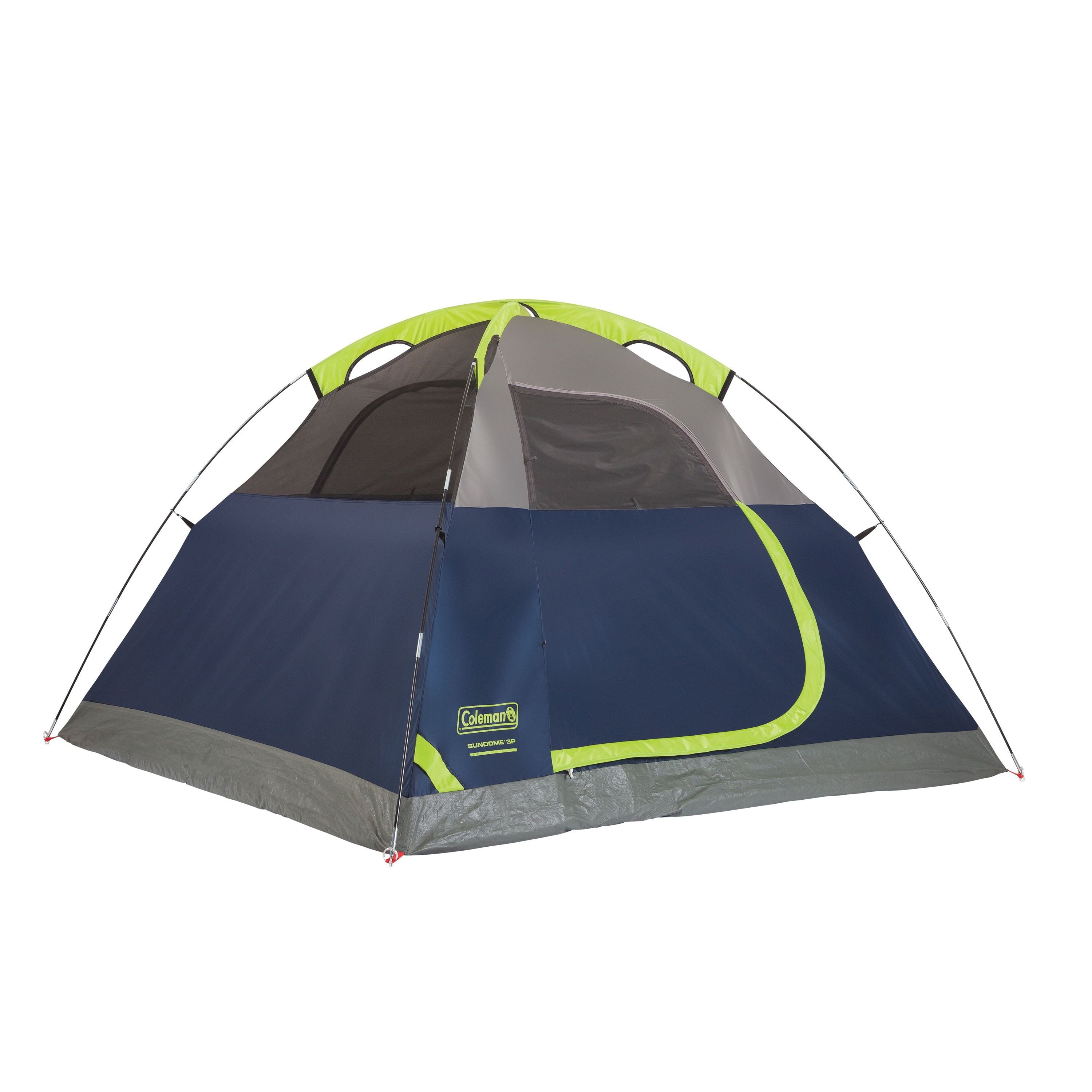 Coleman Sundome 4-Person Camping Tent， 1 Room， Blue