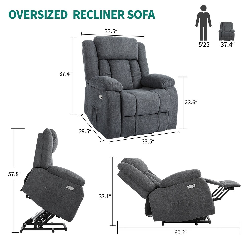 Modern Reclining Chair Fabric Massage