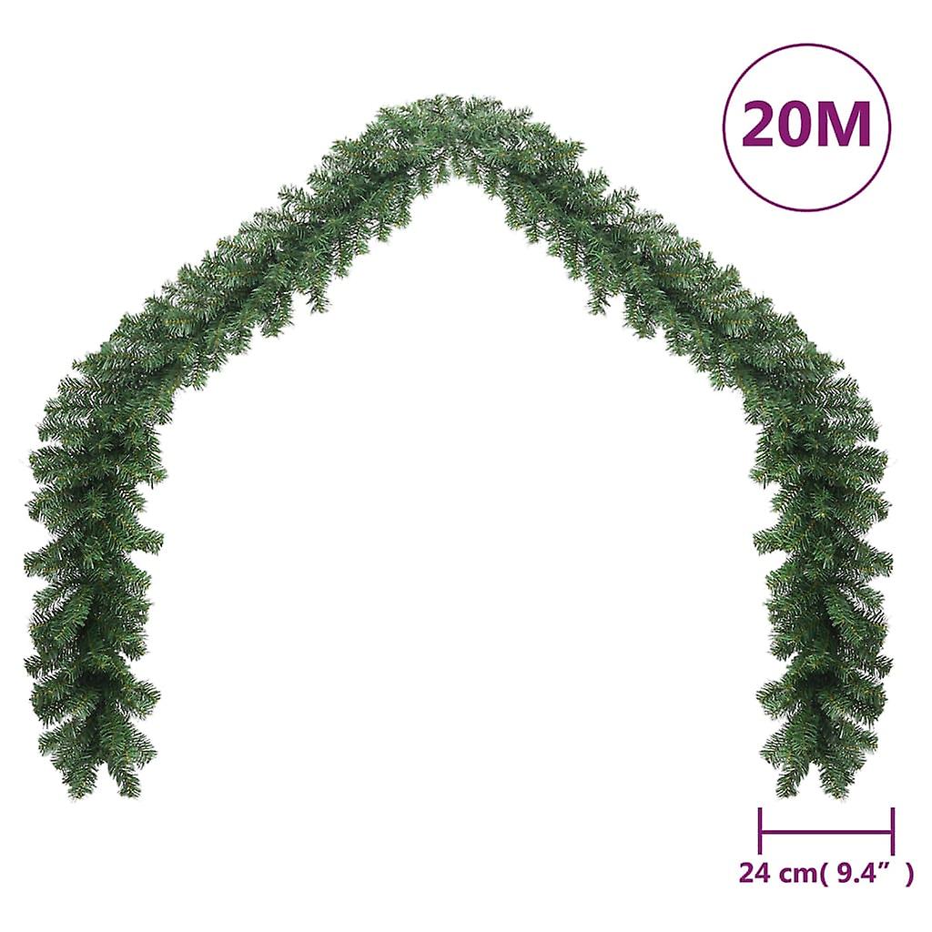 Vidaxl Christmas Garland With Led Lights 65.6'