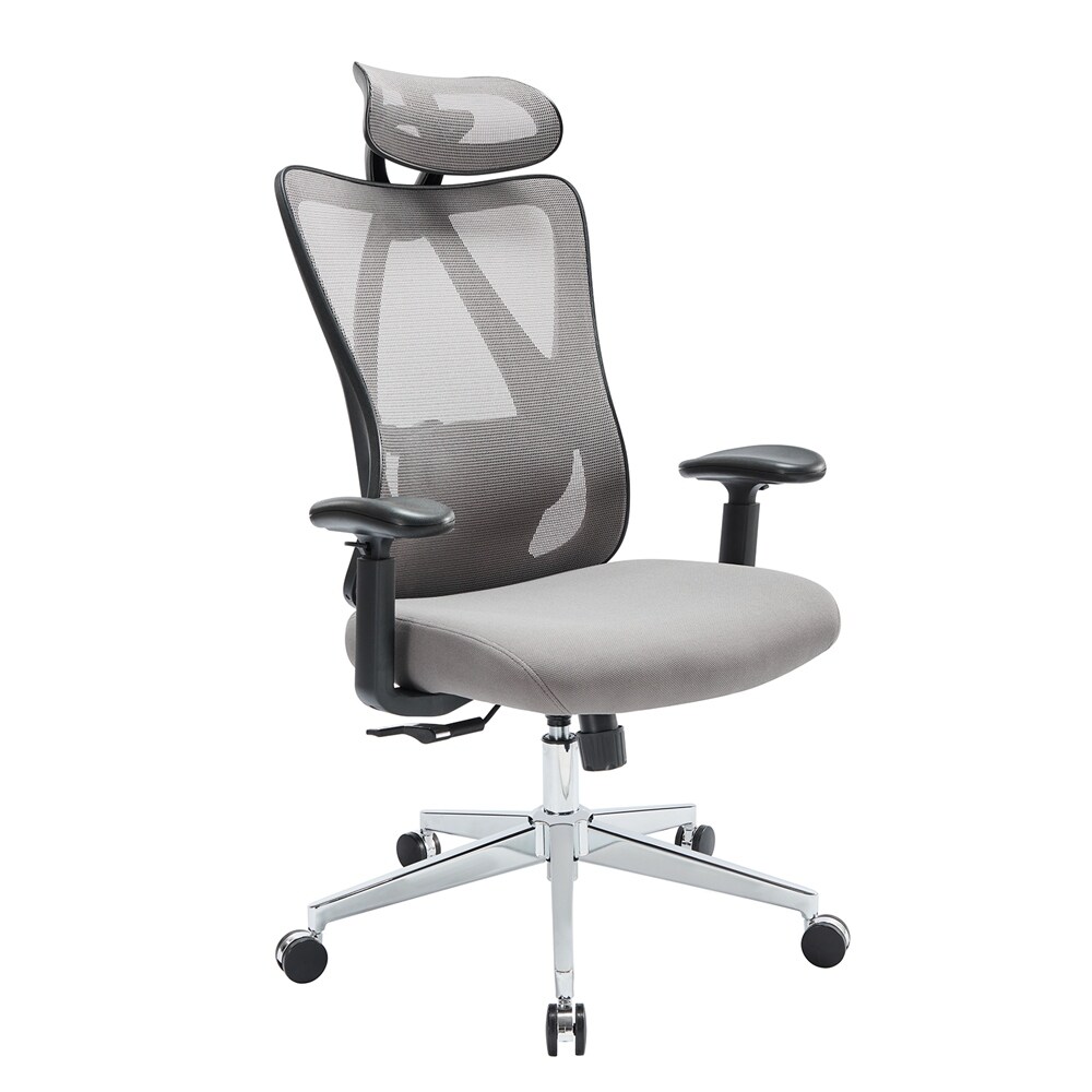 High Back Office Chair with Adjustable Headrest and Waistrest Mesh