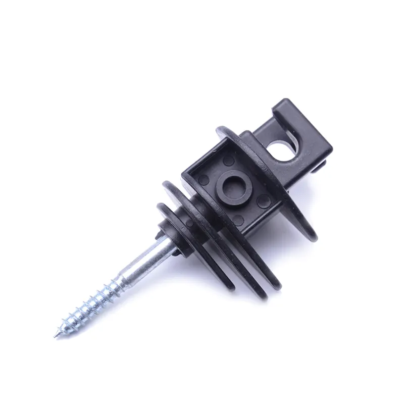 Electric fence wooden post screw in sustainable insulator with UV resistance