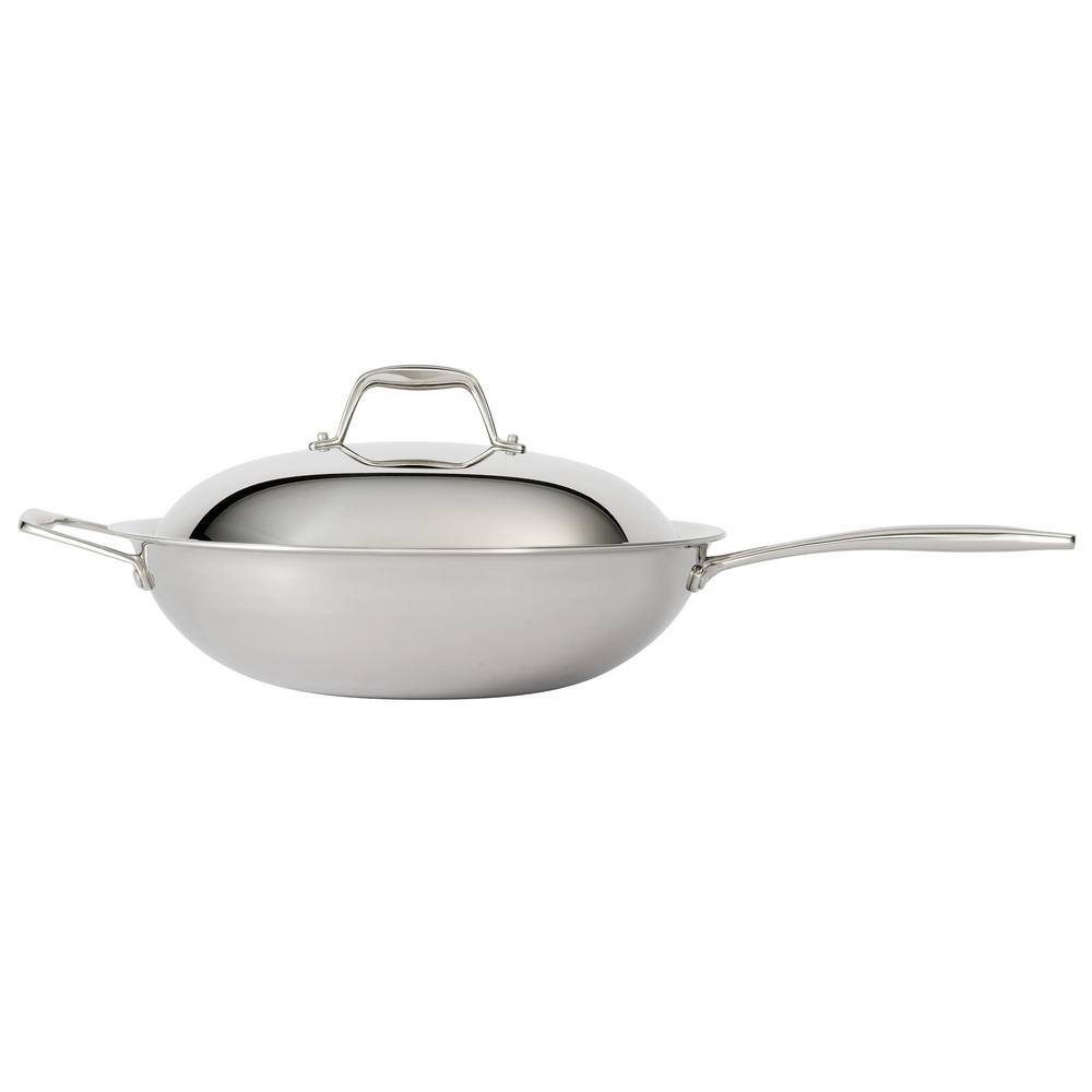 Tramontina Tri-Ply Clad 12 in Stainless Steel Wok 80116046DS