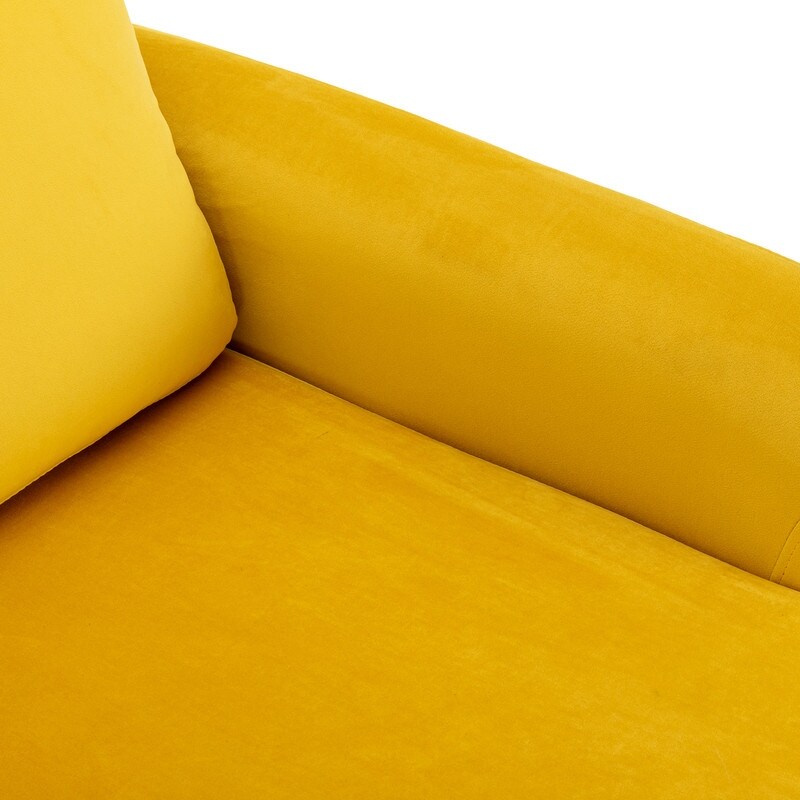 72.4'' L Shaped Sectional Sofa Sleeper Sofa With Storage Chaise Yellow