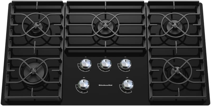 KitchenAid Architect Series II 36 Black 5-Burner Gas Cooktop