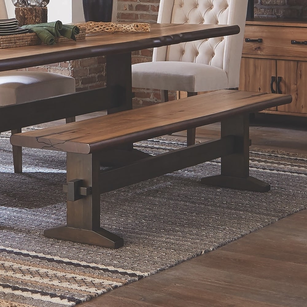 Rustic Farmhouse Design Live Edge Dining Bench