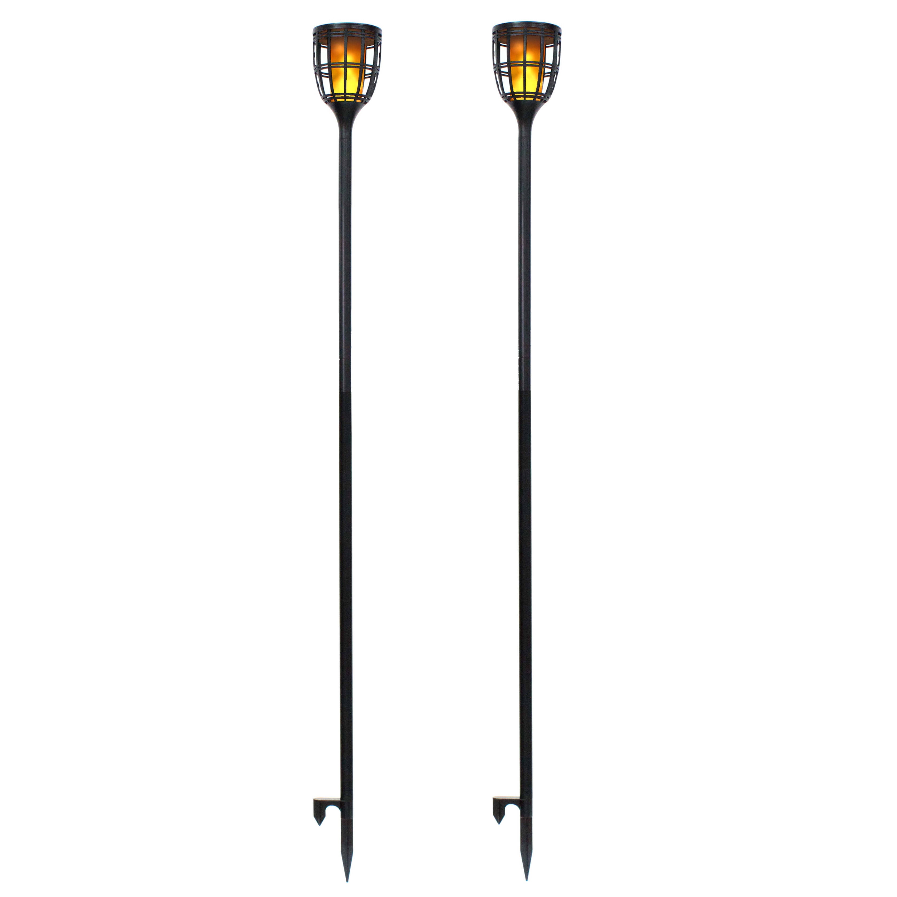 Techko Solar 3-in-1 Multi-Functional Torch Lights -  Flame or Still Lighting (2 Pack)