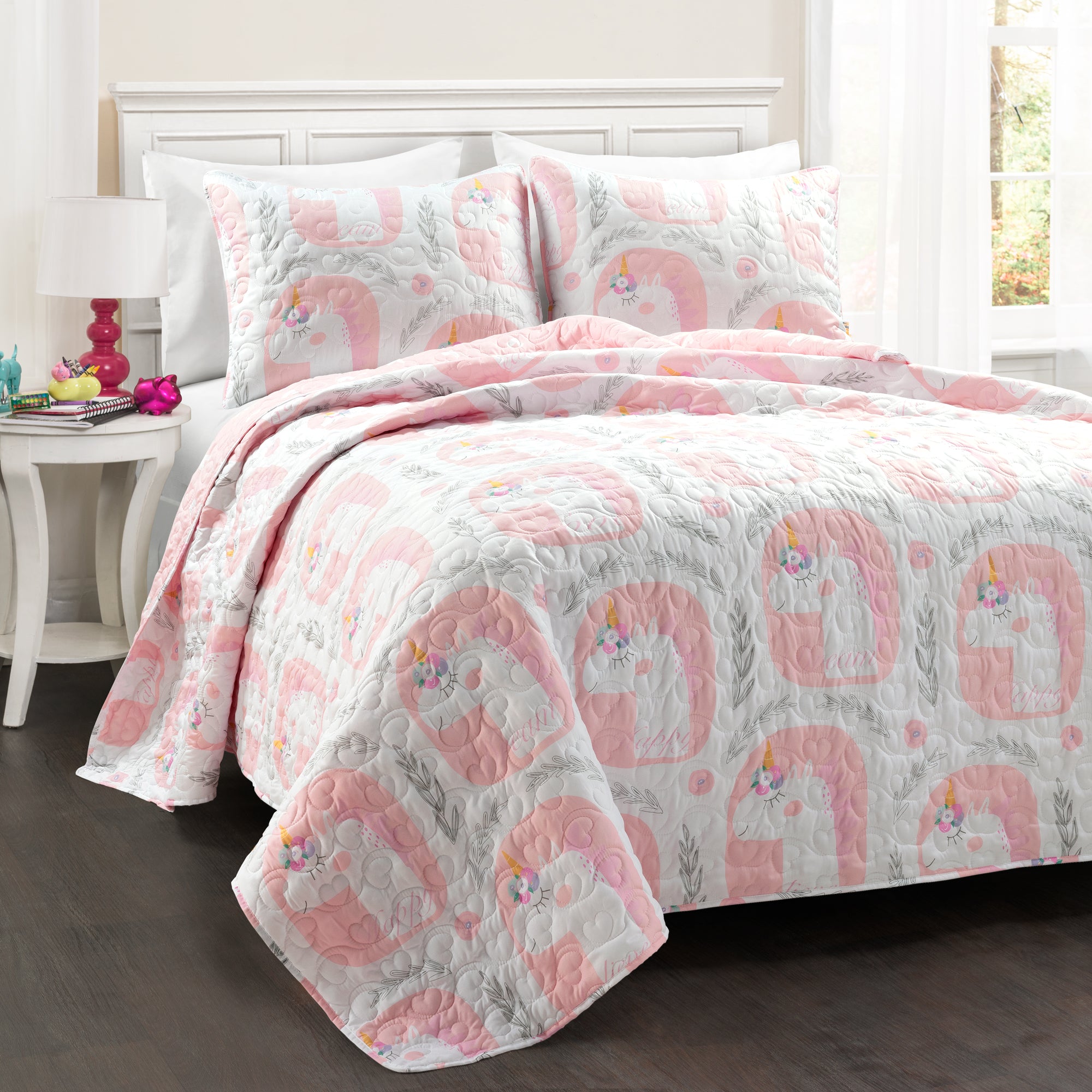 Inspirational Unicorn Reversible Quilt Set