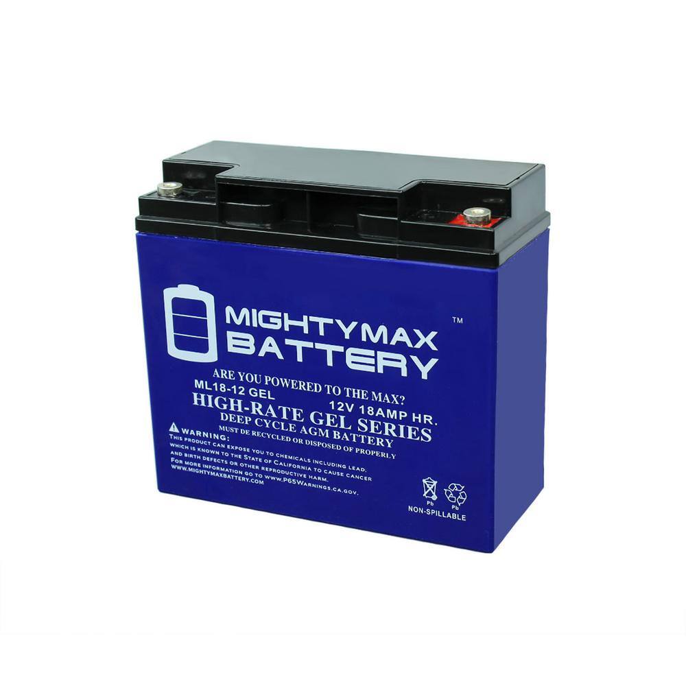 MIGHTY MAX BATTERY 12V 18AH GEL Battery Replacement for Baoshi 6-DZM-20 6DZM20 MAX3544353