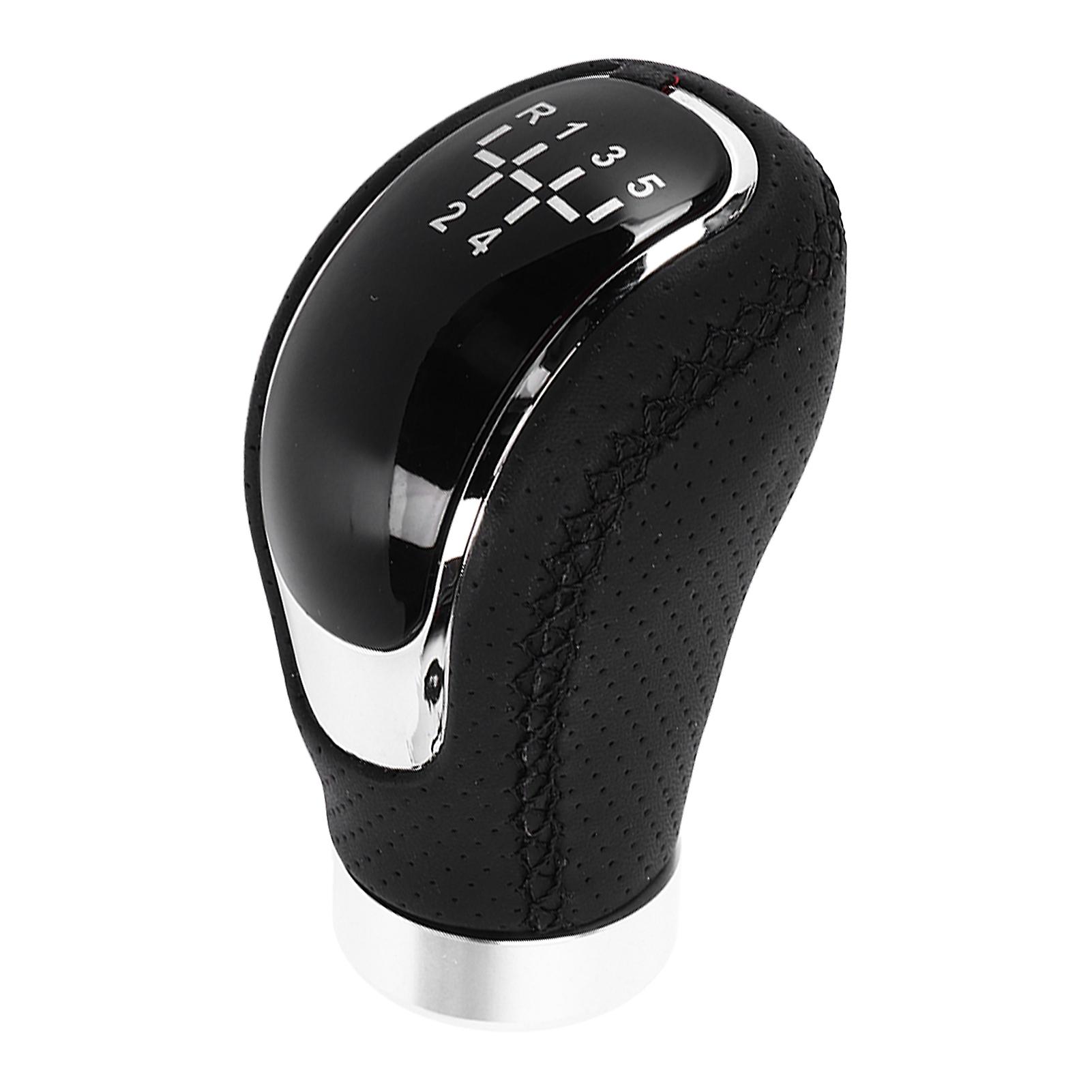 Manual Gear Shift Knob With 3 Removable Sticking Covers Abs Artificial Leather Universal