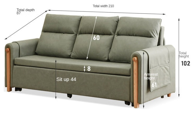 North American Fabric Sleeper Sofa WIth Storage   Transitional   Sleeper Sofas   by GVAwood  Houzz