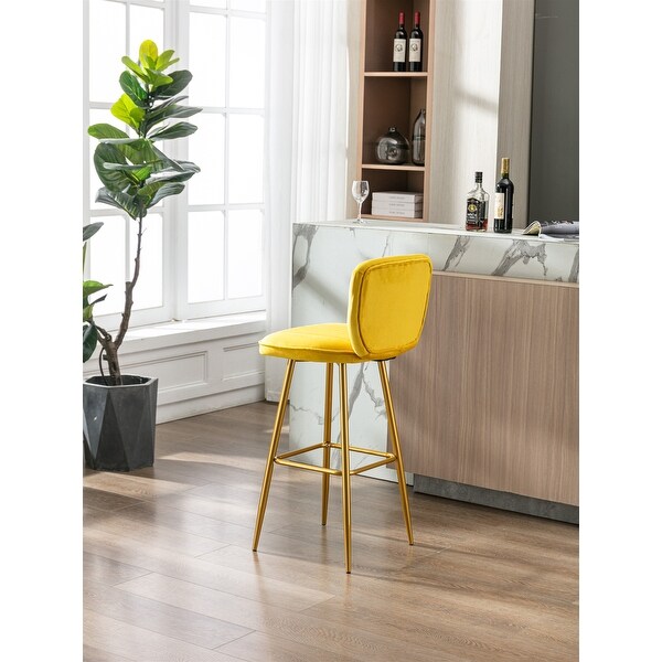 Armless Bar Stools with Back and Footrest for Home Kitchen Bar