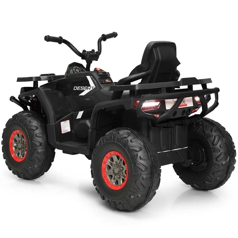 12V Kids Ride-On Electric ATV 4-Wheeler Quad Car Toy with MP3 & LED Lights