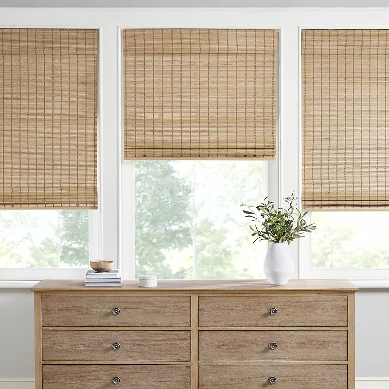 Madison Park Oakley Bamboo Light Filtering Cordless Roman Shade