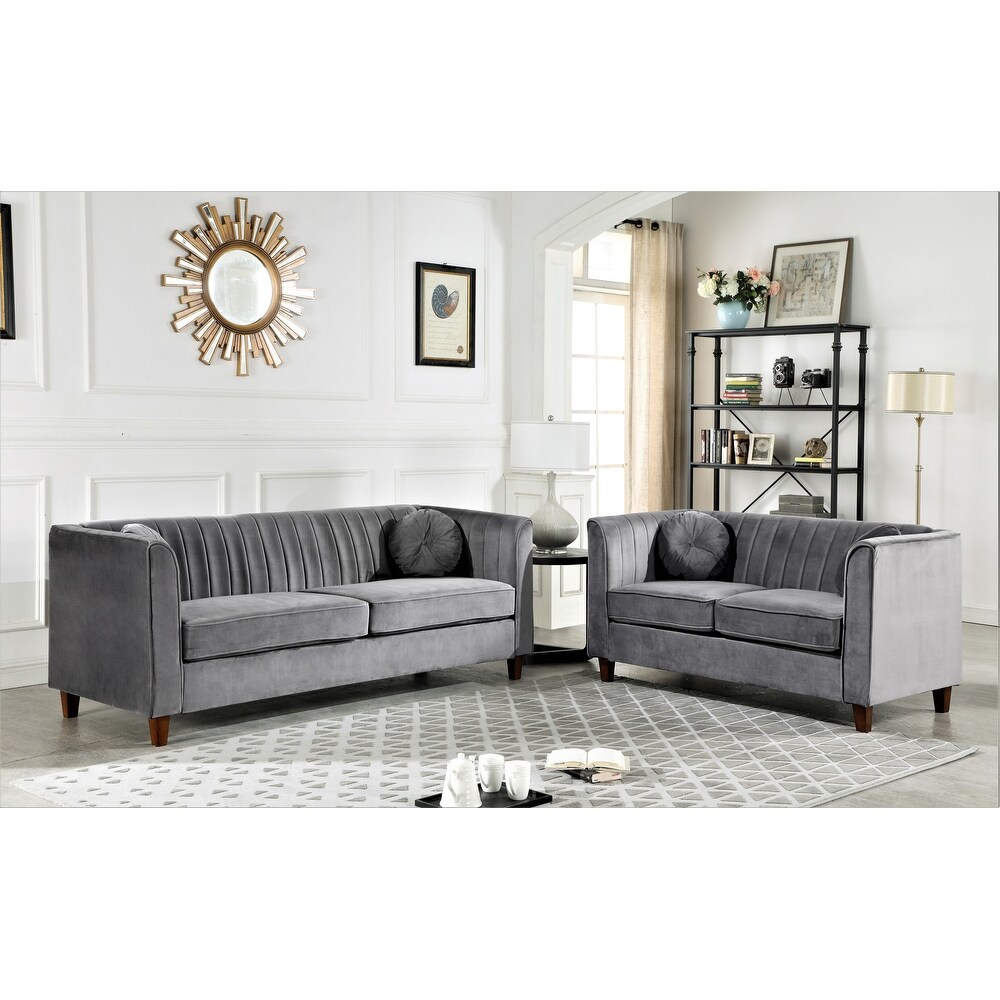 Lowery velvet Kitts Classic Chesterfield Living room seat Loveseat and Sofa